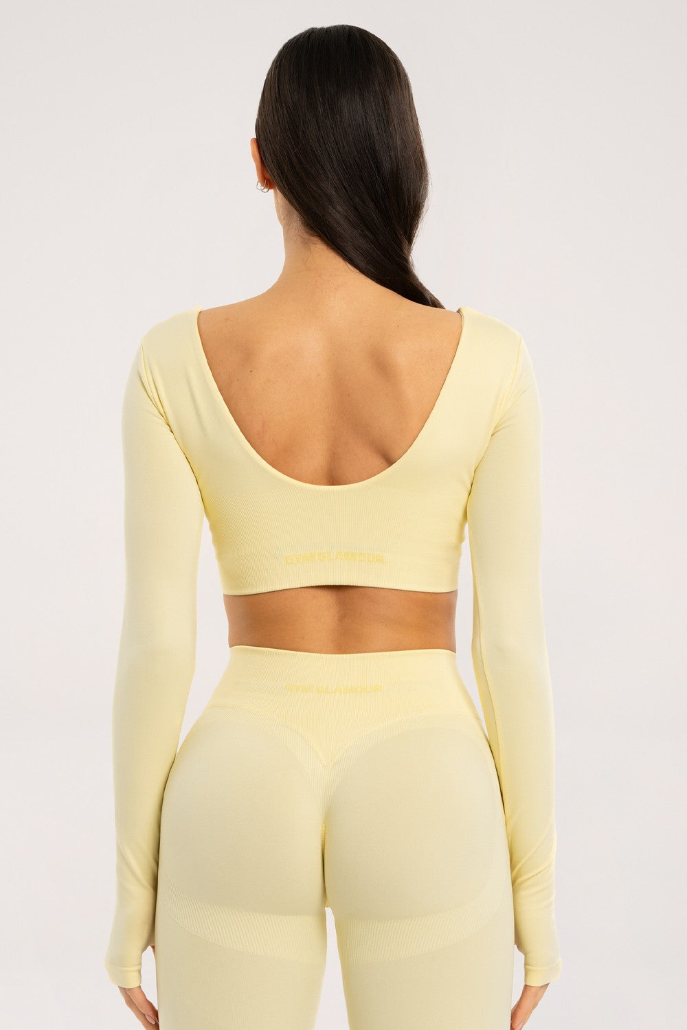 Longsleeve s otvorenim leđima butter yellow