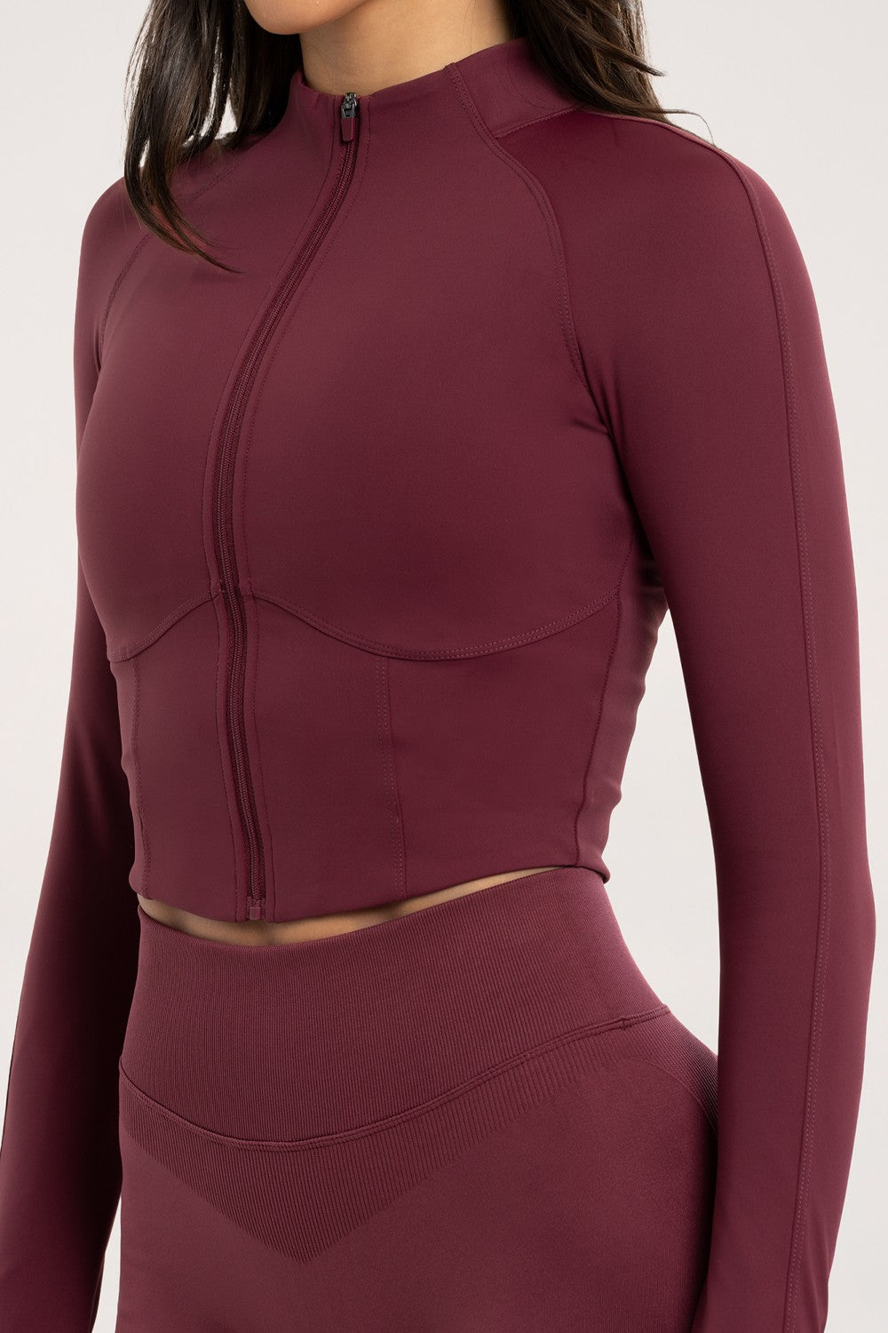 Majica na zip "korzet" gossip red