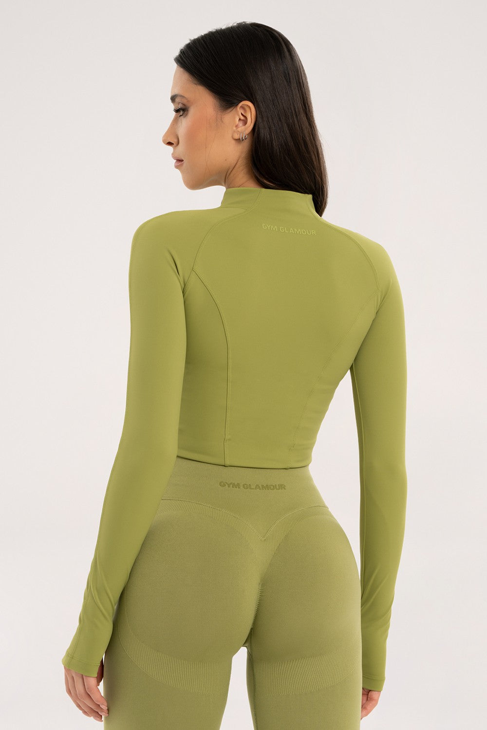 Zip hoodica "korzet" matcha