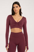 Longsleeve s otvorenim leđima gossip red