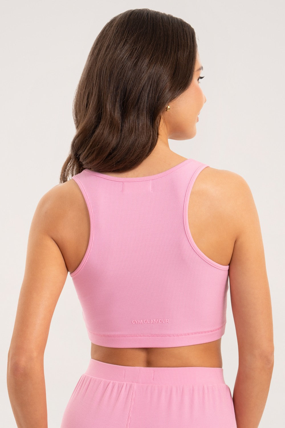 Crop top casual light pink