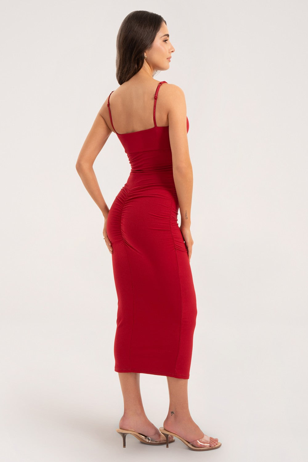 Haljina Flexi midi booty lift red