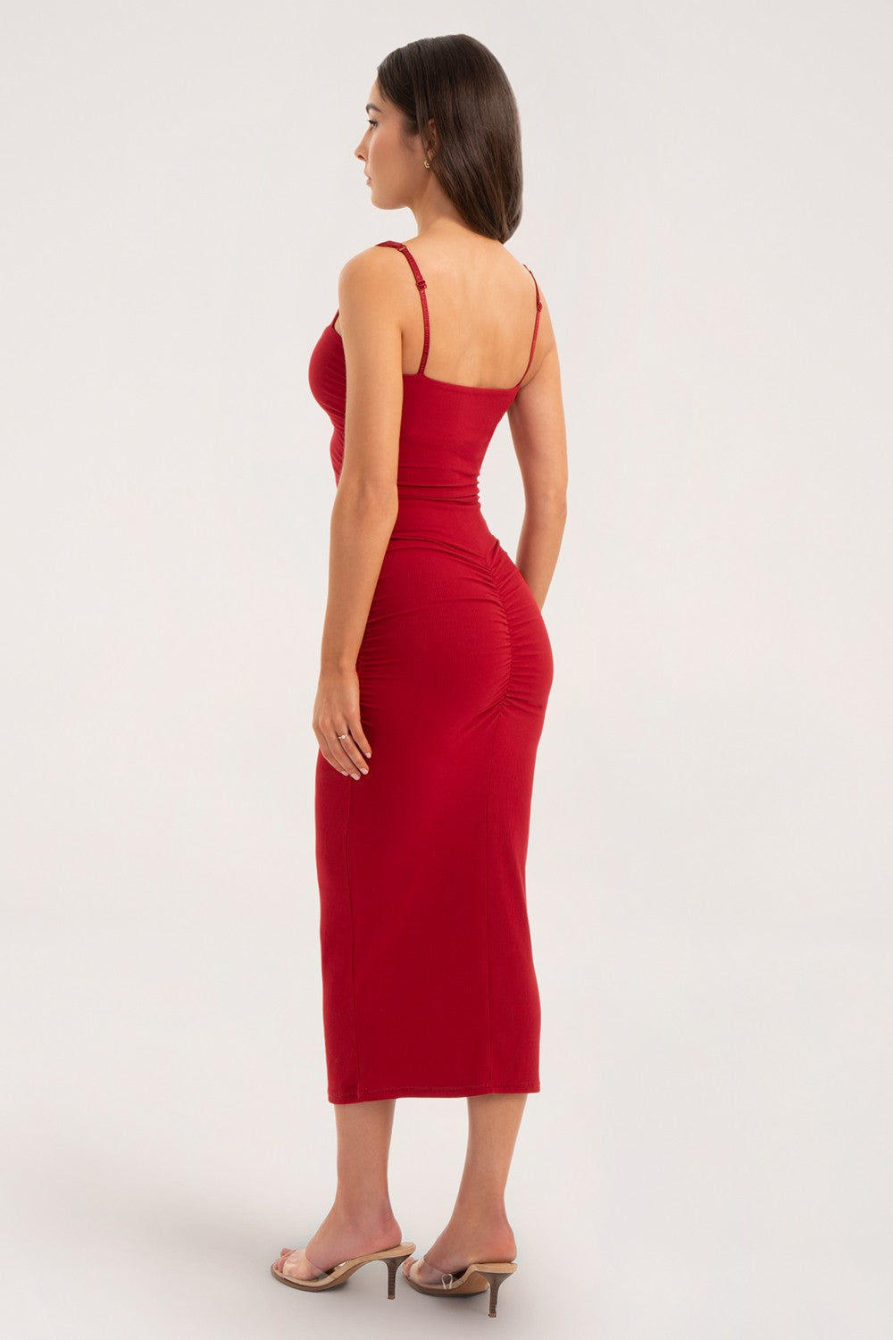 Haljina Flexi midi booty lift red