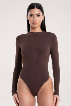 Body s dugim rukavima touch chocolate