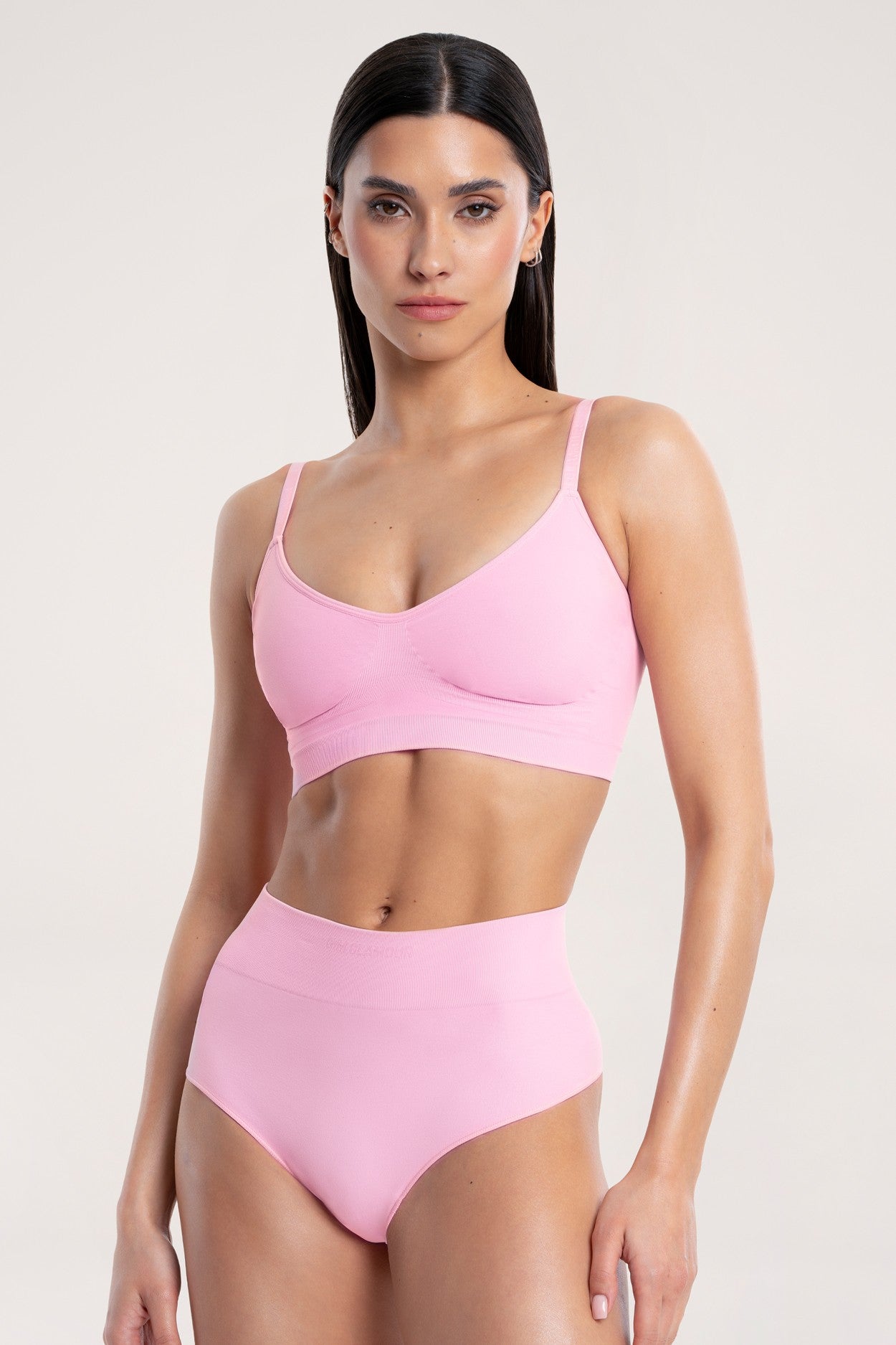 Gaćice s višim strukom touch light pink