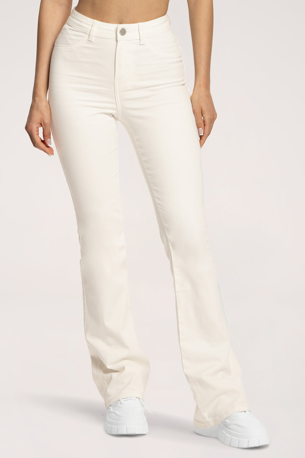 Traperice long zvonolike perfect slim off white