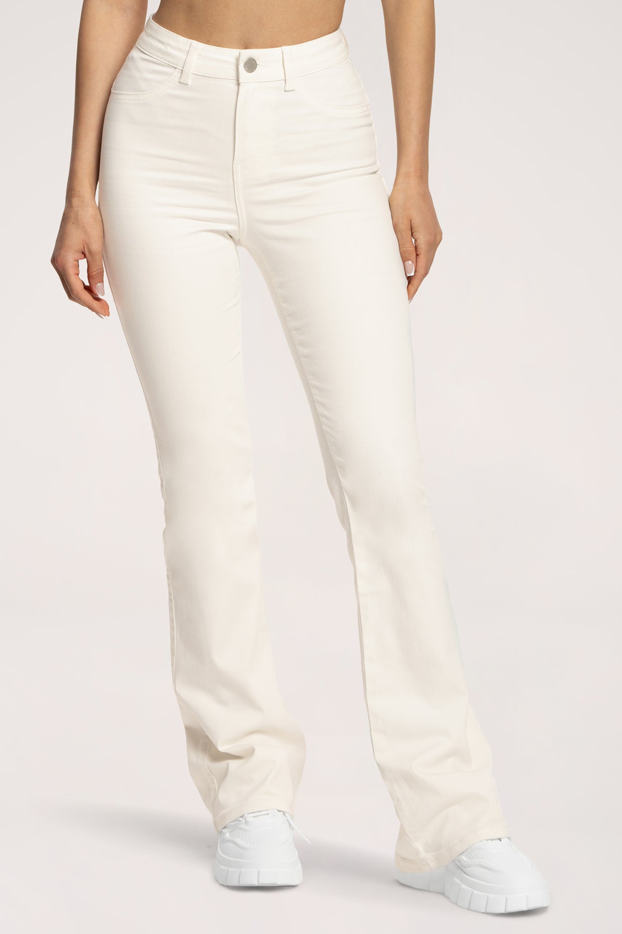 Traperice long zvonolike perfect slim off white