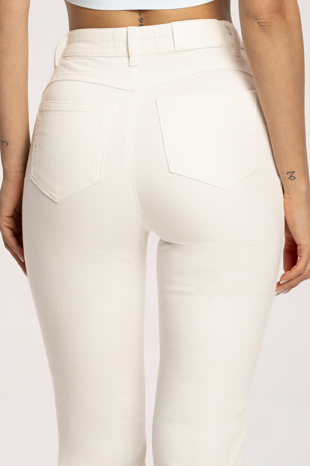 Traperice long zvonaste perfect slim off white