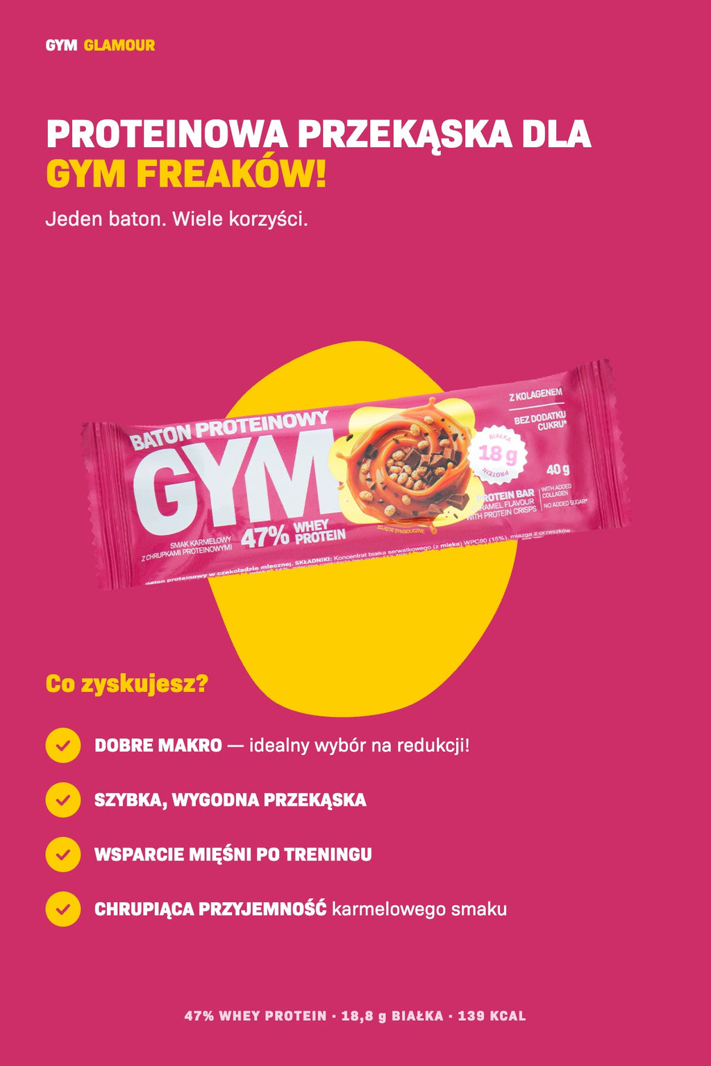 Proteinska pločica GYM – Hrskavi karamel