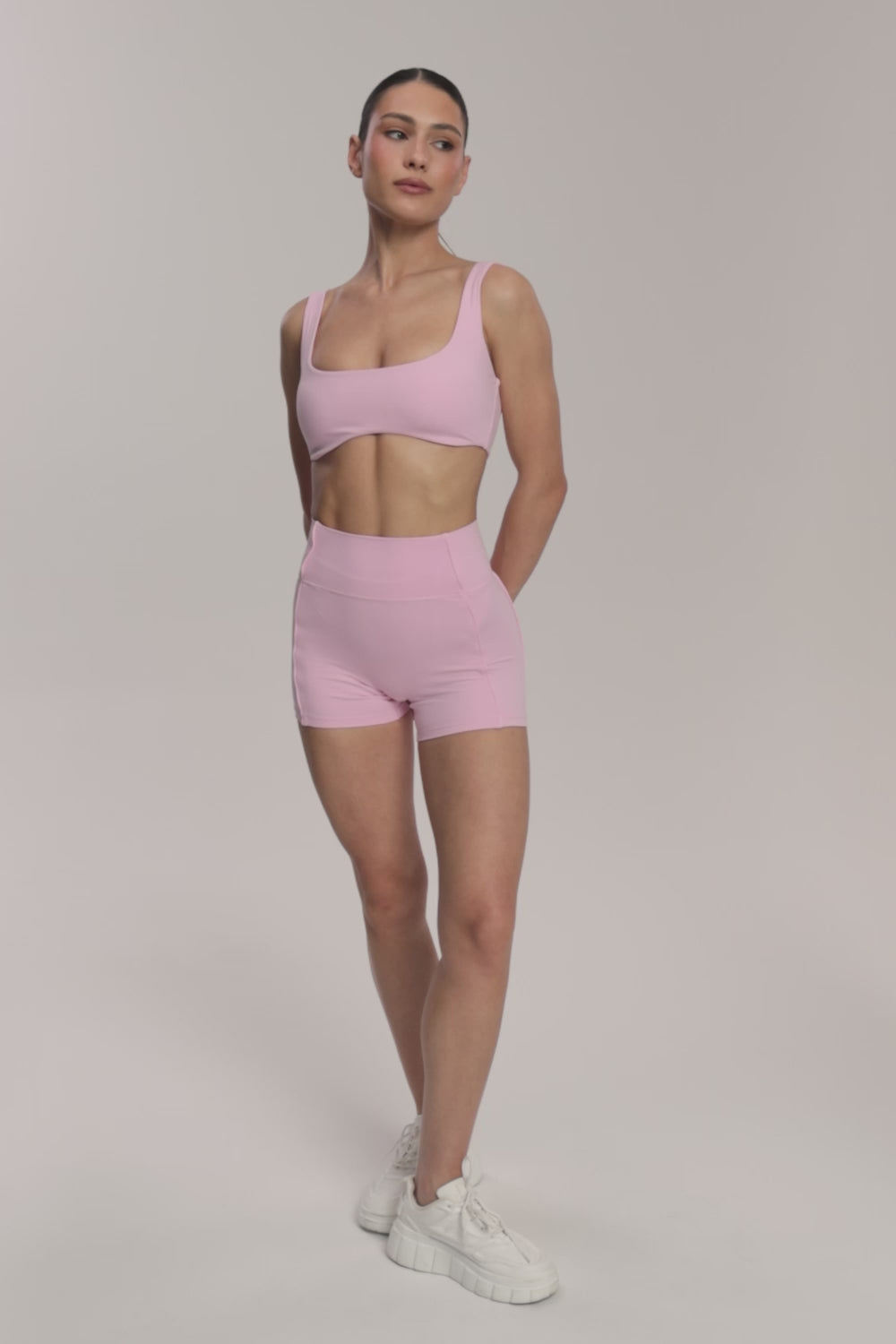 Kratke hlačice pilates era pink